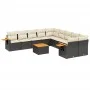 11-piece garden sofa set and black synthetic rattan cushions by , Garden sets - Ref: Foro24-3259599, Price: 635,56 €, Discoun...