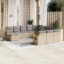 11-piece garden sofa set with beige synthetic rattan cushions by , Garden sets - Ref: Foro24-3259609, Price: 675,03 €, Discou...