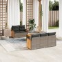 6-teiliges Gartenmöbel-Set und graue synthetische Rattankissen von , Gartensets - Ref: Foro24-3259869, Preis: 402,94 €, Rabat...