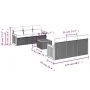 7-piece garden sofa set with gray PE rattan cushions by , Garden sets - Ref: Foro24-3259876, Price: 480,22 €, Discount: %