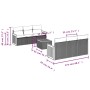 7-teiliges Gartensofa-Set mit grauen PE-Rattan-Kissen von , Gartensets - Ref: Foro24-3259876, Preis: 462,17 €, Rabatt: %