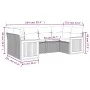 7-piece garden sofa set and beige synthetic rattan cushions by , Garden sets - Ref: Foro24-3259881, Price: 511,44 €, Discount: %