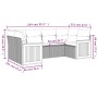 7-teiliges Gartensofa-Set und beigefarbene synthetische Rattankissen von , Gartensets - Ref: Foro24-3259881, Preis: 503,52 €,...