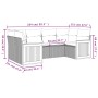 7-teiliges Gartensofa-Set mit grauen PE-Rattan-Kissen von , Gartensets - Ref: Foro24-3259883, Preis: 443,11 €, Rabatt: %