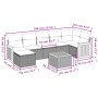 Garden sofa set with beige cushions 8 pcs PE rattan by , Garden sets - Ref: Foro24-3260281, Price: 485,95 €, Discount: %