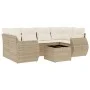 7-piece garden sofa set and beige synthetic rattan cushions by , Garden sets - Ref: Foro24-3253455, Price: 540,07 €, Discount: %