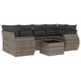 7-piece garden sofa set with gray PE rattan cushions by , Garden sets - Ref: Foro24-3253457, Price: 462,16 €, Discount: %
