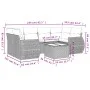 7-piece garden sofa set with gray PE rattan cushions by , Garden sets - Ref: Foro24-3253457, Price: 462,16 €, Discount: %