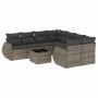 9-teiliges Gartenmöbel-Set und graue synthetische Rattankissen von , Gartensets - Ref: Foro24-3253497, Preis: 578,50 €, Rabat...