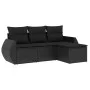4-piece garden sofa set with black synthetic rattan cushions by , Garden sets - Ref: Foro24-3253602, Price: 270,80 €, Discoun...