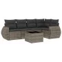 6-teiliges Gartenmöbel-Set und graue synthetische Rattankissen von , Gartensets - Ref: Foro24-3253677, Preis: 400,63 €, Rabat...