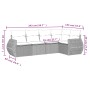 5-teiliges Gartenmöbel-Set und schwarze synthetische Rattankissen von , Gartensets - Ref: Foro24-3253663, Preis: 341,30 €, Ra...