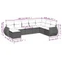 8-piece garden sofa set and black synthetic rattan cushions by , Garden sets - Ref: Foro24-3254102, Price: 551,68 €, Discount: %