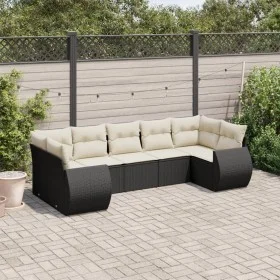 7-piece garden dining set and black synthetic rattan cushions by , Garden sets - Ref: Foro24-3254123, Price: 464,79 €, Discou...