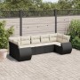 Set de comedor de jardín 7 pzas y cojines ratán sintético negro de , Conjuntos de jardín - Ref: Foro24-3254123, Precio: 462,5...