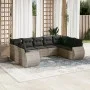 9-teiliges Gartenmöbel-Set und graue synthetische Rattankissen von , Gartensets - Ref: Foro24-3254137, Preis: 576,17 €, Rabat...