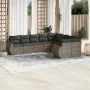9-teiliges Gartenmöbel-Set und graue synthetische Rattankissen von , Gartensets - Ref: Foro24-3254177, Preis: 576,17 €, Rabat...
