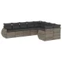 9-teiliges Gartenmöbel-Set und graue synthetische Rattankissen von , Gartensets - Ref: Foro24-3254177, Preis: 576,17 €, Rabat...
