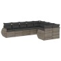 9-teiliges Gartenmöbel-Set und graue synthetische Rattankissen von , Gartensets - Ref: Foro24-3254177, Preis: 585,13 €, Rabat...