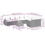 Gartensofa-Set 10-teilig mit schwarzen synthetischen Rattankissen von , Gartensets - Ref: Foro24-3254182, Preis: 648,66 €, Ra...