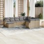 Garden sofa set with beige cushions 10 pieces synthetic rattan by , Garden sets - Ref: Foro24-3254196, Price: 678,71 €, Disco...