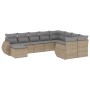 Garden sofa set with beige cushions 10 pieces synthetic rattan by , Garden sets - Ref: Foro24-3254196, Price: 678,71 €, Disco...