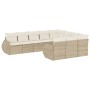 Garden sofa set with beige cushions 10 pieces synthetic rattan by , Garden sets - Ref: Foro24-3254225, Price: 679,05 €, Disco...