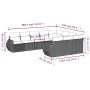 10-teilige Gartensofagarnitur mit grauen synthetischen Rattankissen von , Gartensets - Ref: Foro24-3254227, Preis: 629,76 €, ...