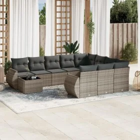 11-piece garden sofa set and gray synthetic rattan cushions by , Garden sets - Ref: Foro24-3254267, Price: 723,27 €, Discount: %