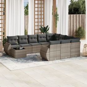 11-teiliges Gartensofa-Set und graue synthetische Rattankissen von , Gartensets - Ref: Foro24-3254267, Preis: 699,85 €, Rabat...