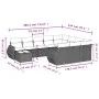 11-piece garden sofa set and gray synthetic rattan cushions by , Garden sets - Ref: Foro24-3254267, Price: 723,27 €, Discount: %
