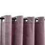 Verdunkelungsvorhang und Metallringe aus altrosa Samt, 290 x 245 cm von vidaXL, Vorhänge und Gardinen - Ref: Foro24-134523, P...