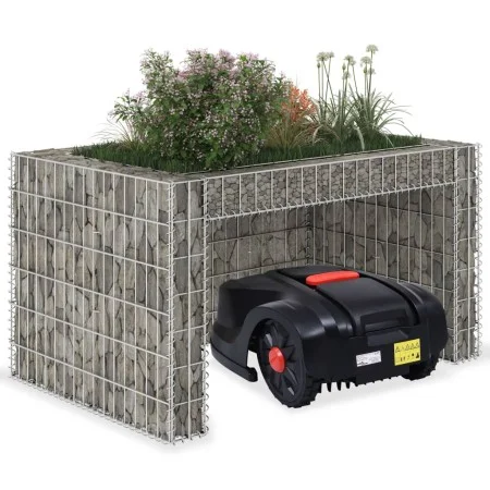 Lawnmower shed with steel wire flowerbed 110x80x60 cm by vidaXL, Lawn Mower Covers - Ref: Foro24-145655, Price: 89,96 €, Disc...