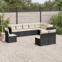 Gartensofa-Set 10-teilig mit schwarzen synthetischen Rattankissen von , Gartensets - Ref: Foro24-3217796, Preis: 524,98 €, Ra...
