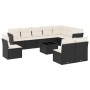 11-teiliges Gartensofa-Set und schwarze synthetische Rattankissen von , Gartensets - Ref: Foro24-3217806, Preis: 573,98 €, Ra...