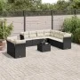 Garden sofa set 10 pieces with black synthetic rattan cushions by , Garden sets - Ref: Foro24-3217846, Price: 603,68 €, Disco...