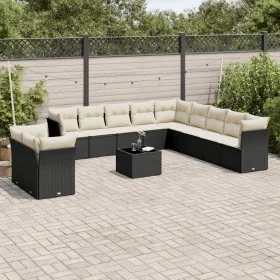 Garden sofa set 12 pieces with black synthetic rattan cushions by , Garden sets - Ref: Foro24-3217886, Price: 781,02 €, Disco...