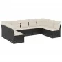 Set de sofás de jardín 8 piezas y cojines ratán sintético negro de , Conjuntos de jardín - Ref: Foro24-3218066, Precio: 503,9...