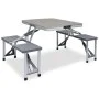 Folding camping table with 4 seats steel aluminum by vidaXL, camping furniture - Ref: Foro24-47686, Price: 104,89 €, Discount: %