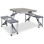 Klappbarer Campingtisch mit 4 Sitzplätzen aus Stahl und Aluminium von vidaXL, Campingmöbel - Ref: Foro24-47686, Preis: 113,66...
