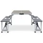 Folding camping table with 4 seats steel aluminum by vidaXL, camping furniture - Ref: Foro24-47686, Price: 104,89 €, Discount: %