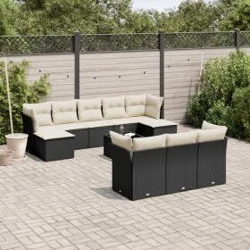 11-piece garden sofa set and black synthetic rattan cushions by , Garden sets - Ref: Foro24-3218336, Price: 612,51 €, Discoun...