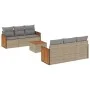 7-piece garden sofa set and beige synthetic rattan cushions by , Garden sets - Ref: Foro24-3227473, Price: 475,23 €, Discount: %