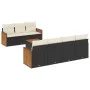 8-piece garden sofa set and black synthetic rattan cushions by , Garden sets - Ref: Foro24-3227484, Price: 477,36 €, Discount: %