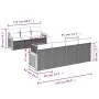 8-piece garden sofa set and black synthetic rattan cushions by , Garden sets - Ref: Foro24-3227484, Price: 477,36 €, Discount: %