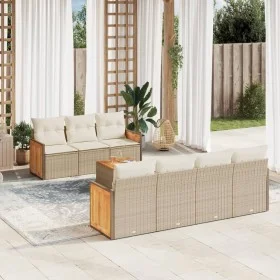 Garden sofa set with beige cushions 8 pcs PE rattan by , Garden sets - Ref: Foro24-3227486, Price: 549,85 €, Discount: %