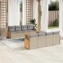 9-piece garden sofa set with beige synthetic rattan cushions by , Garden sets - Ref: Foro24-3227501, Price: 592,30 €, Discoun...