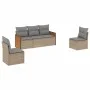 Garden sofa set with cushions 5 pieces beige synthetic rattan by , Garden sets - Ref: Foro24-3227529, Price: 322,88 €, Discou...