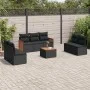 8-teiliges Gartensofa-Set und schwarze synthetische Rattankissen von , Gartensets - Ref: Foro24-3227560, Preis: 460,21 €, Rab...