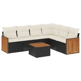 7-piece garden dining set and black synthetic rattan cushions by , Garden sets - Ref: Foro24-3227687, Price: 413,01 €, Discou...
